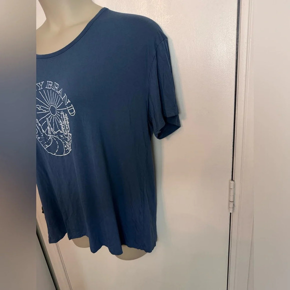 Lucky Brand Blue graphic roadtrip Soft Oversized T-shirt Size XXL #1349 - Picture 3 of 6